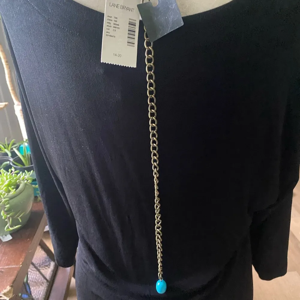 Lane Bryant Blue and Brown Beaded Necklace - Image 3