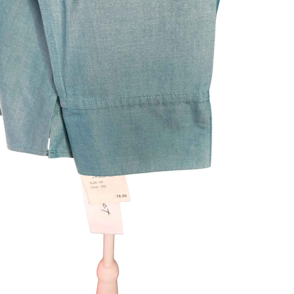 Foxcroft heritage non iron peacock long sleeve collared button down blouse 6P - Image 6