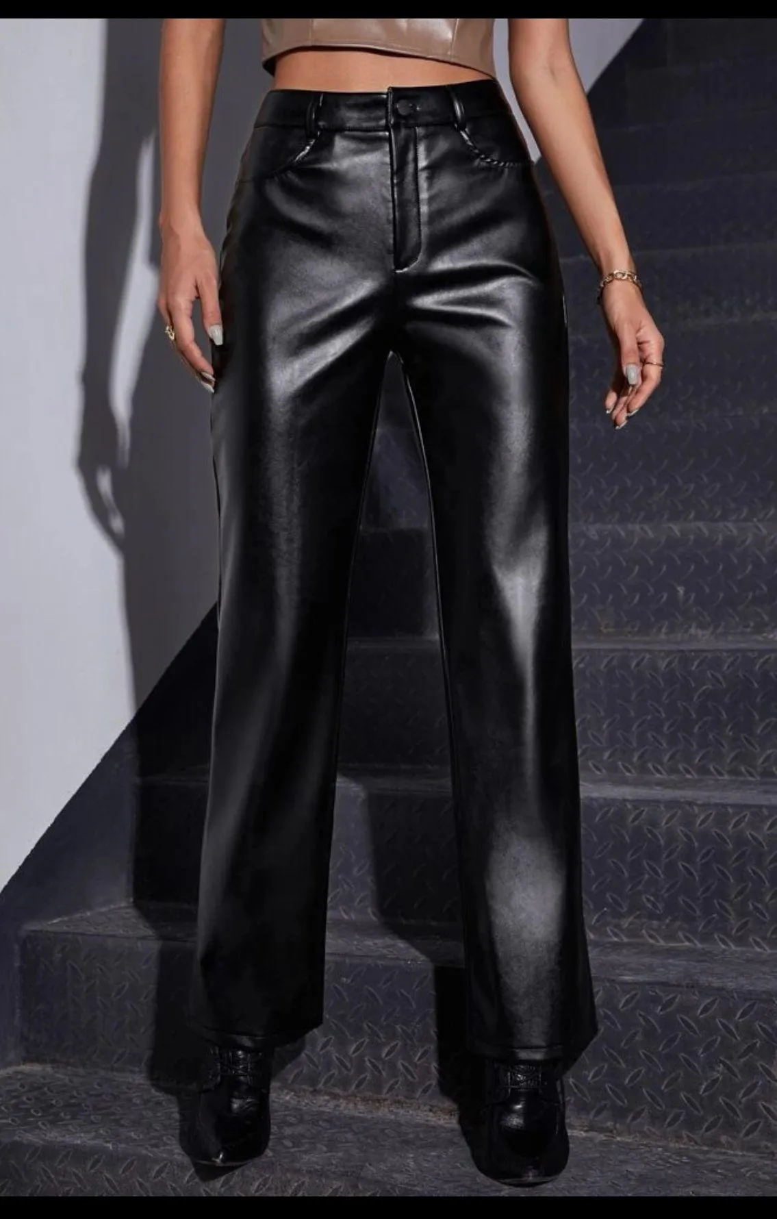 BROWN Leather Pants - Image 7