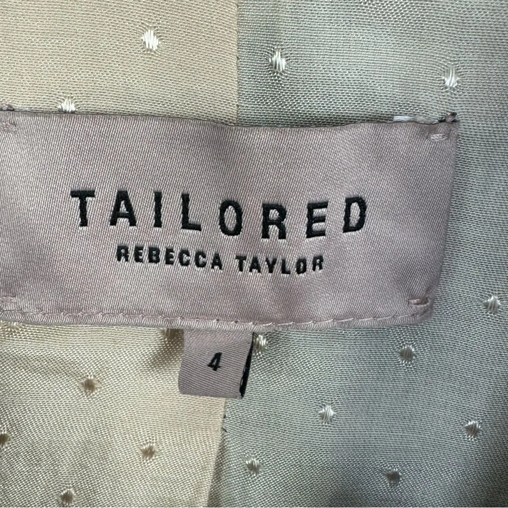 Tailored Rebecca Taylor Color Block Double Breasted Blazer Jacket Grey Black 4 - Image 10