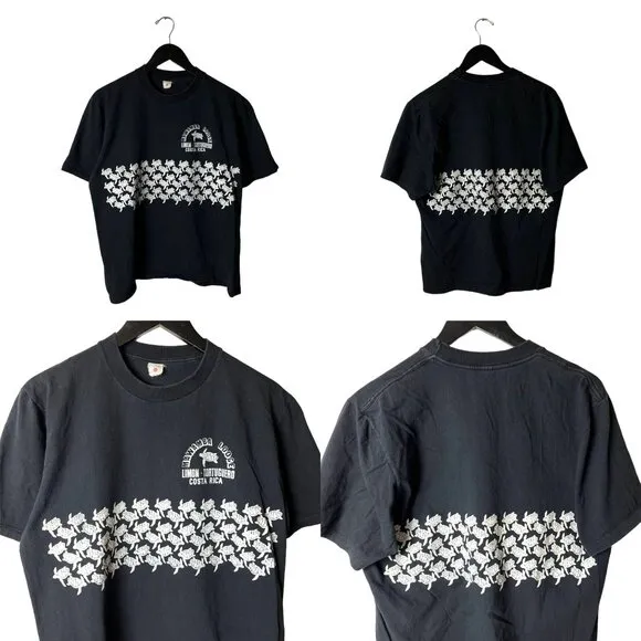 Mawamba Lodge T Shirt Vintage Y2K 90s Black Large L Turtles Animal Graphic Tee - Image 2