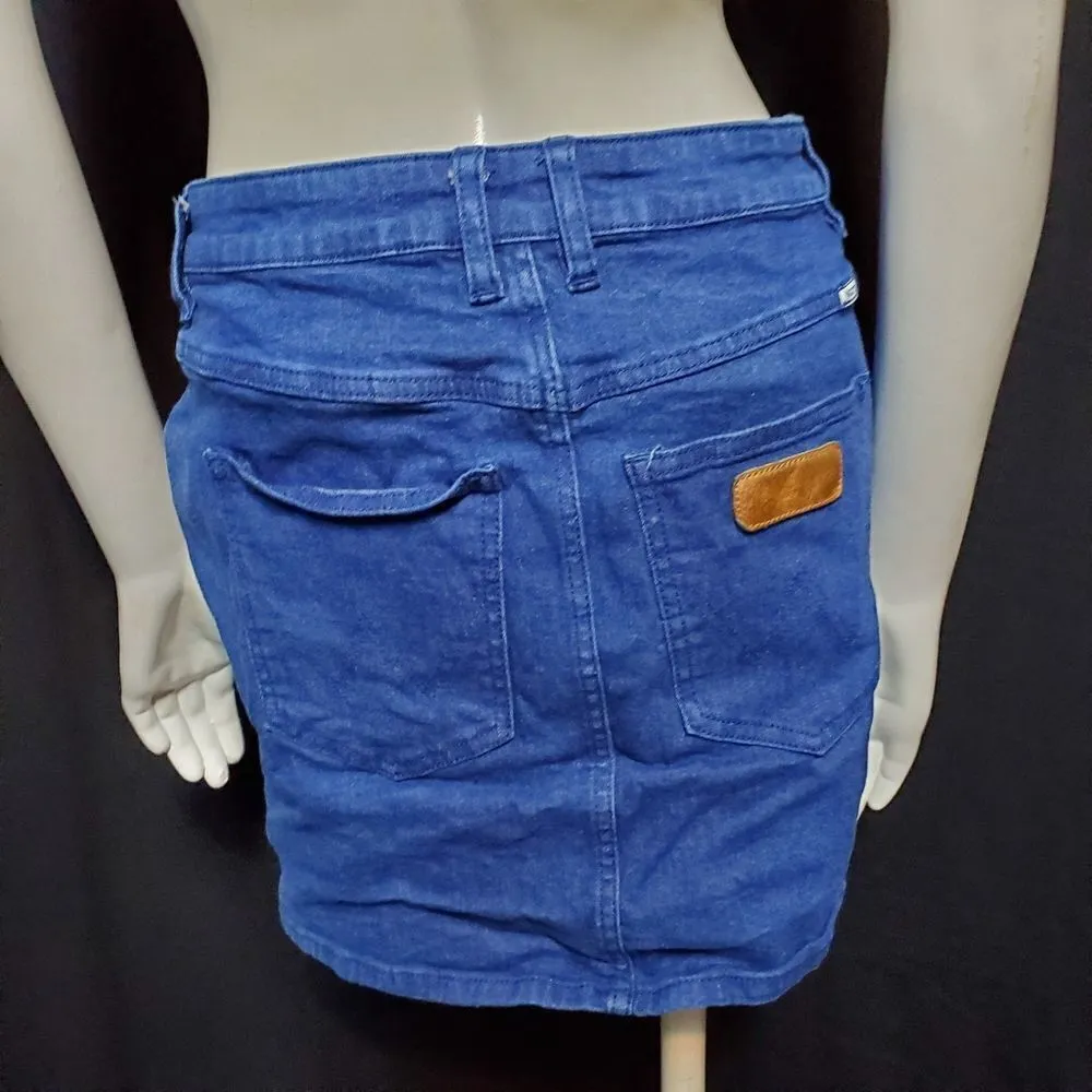 Wrangler Hi Mini Blue Jean Skirt (Medium) - Image 4