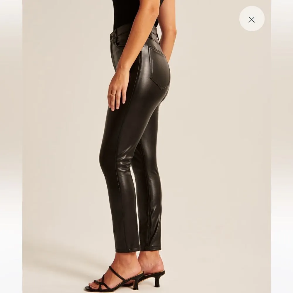 A & F Curve Love Vegan Leather Skinny Pant - Image 4