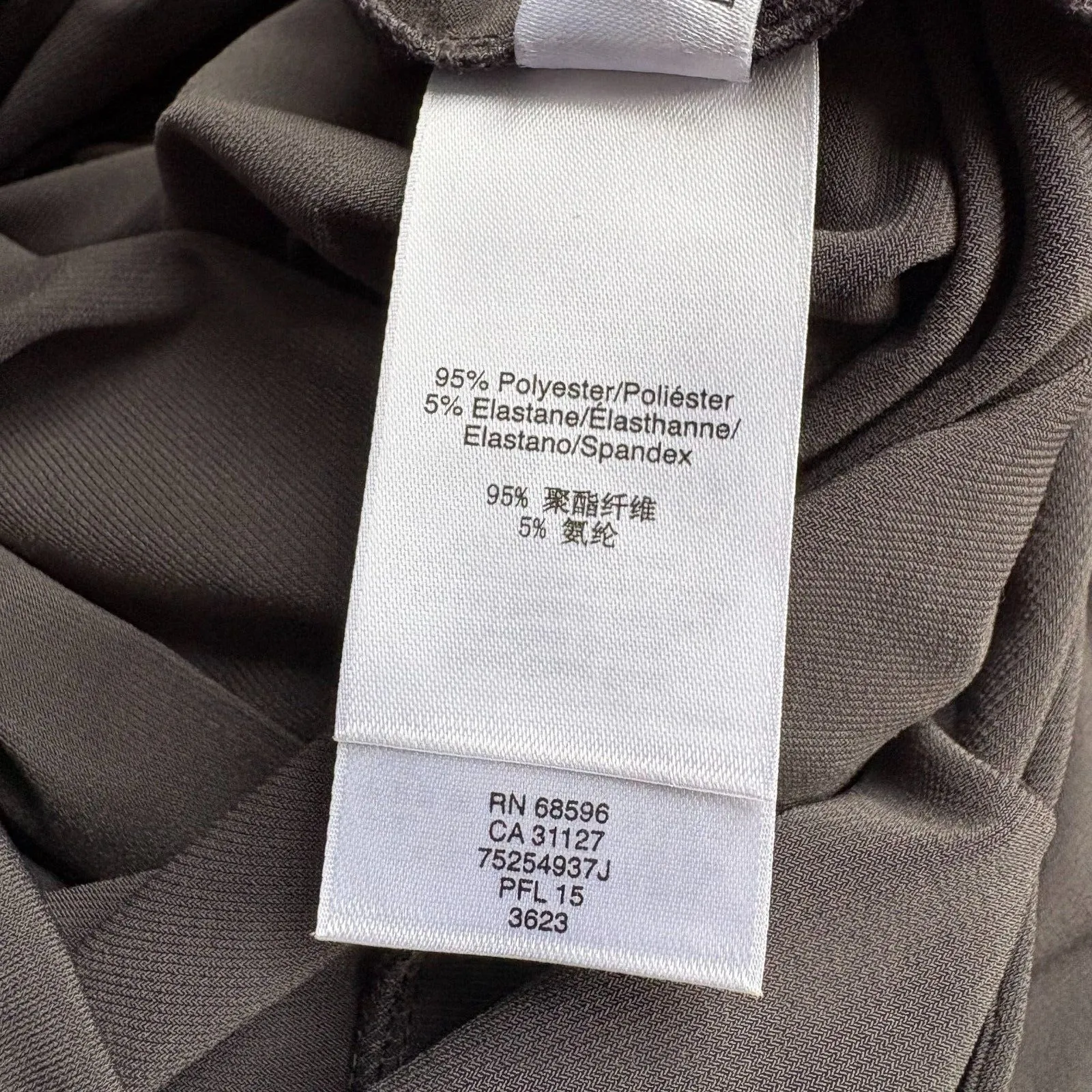 DKNY Gray Keyhole Halter Neck Jumpsuit Tapered Leg Blouson‎ Fit Size Small - Image 6