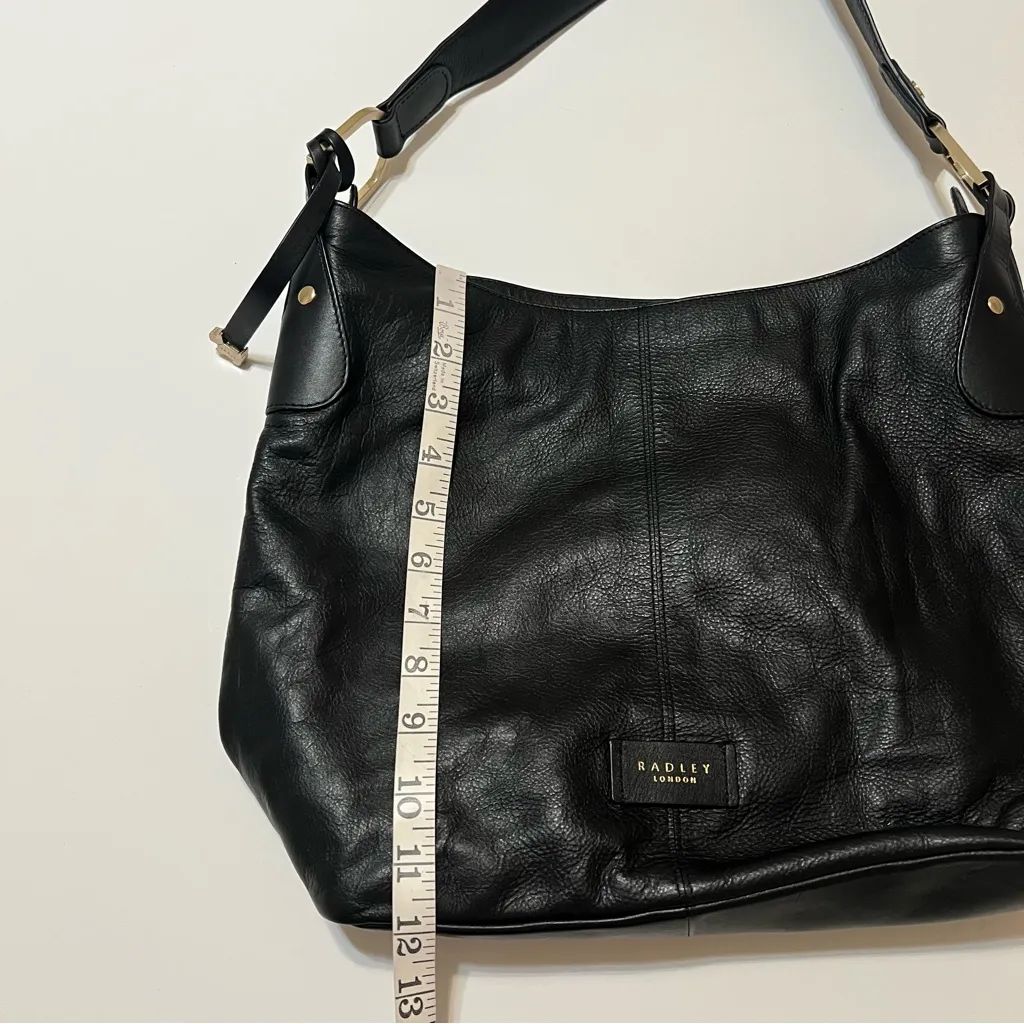 Radley London Southwark Park Leather Hobo Bag, black, NWOT - Image 3