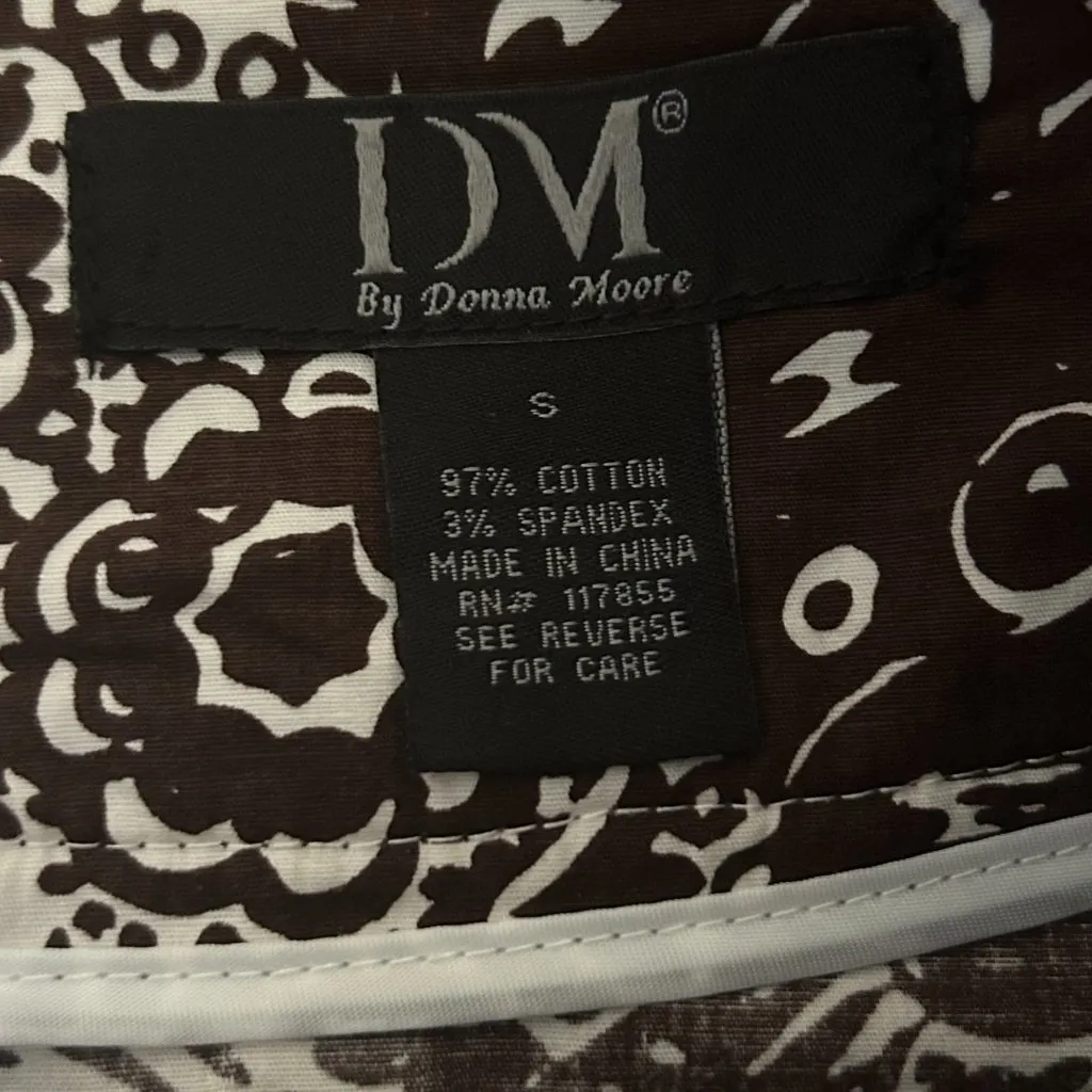 Women's Boho Midi Skirt Swing Skirt Size Small LightWeight Mid Calf Pleated Brown - Image 5