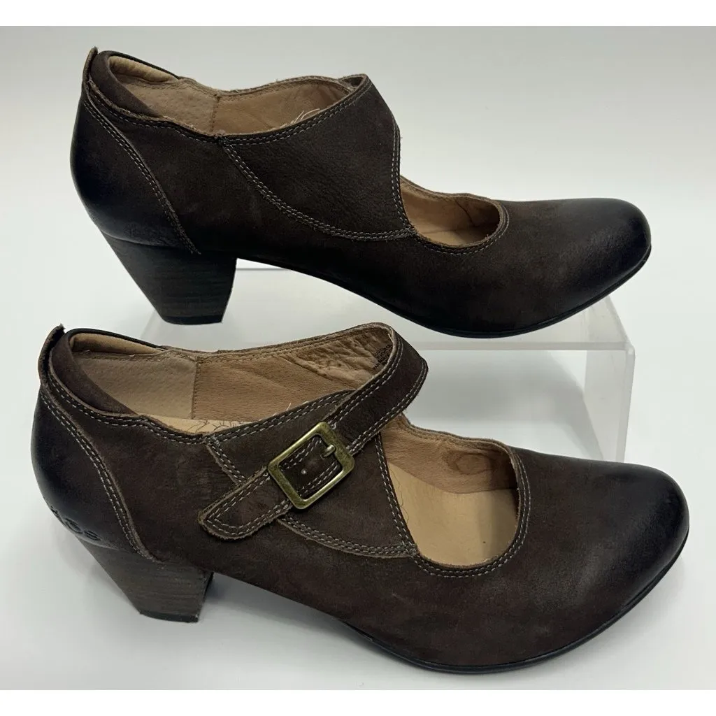 TAOS Studio Mary Jane Leather Pumps Heels Shoes Women's Size 7 US / EU 38 Brown - Image 2