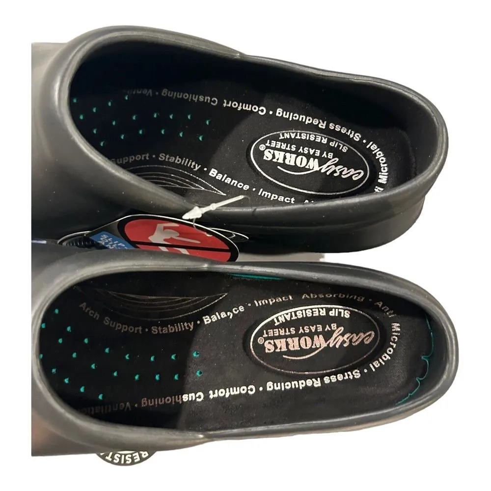 Easy Works Kris Clogs By Easy Street Slip Resistant Size 10 M Black New In Box - Image 4