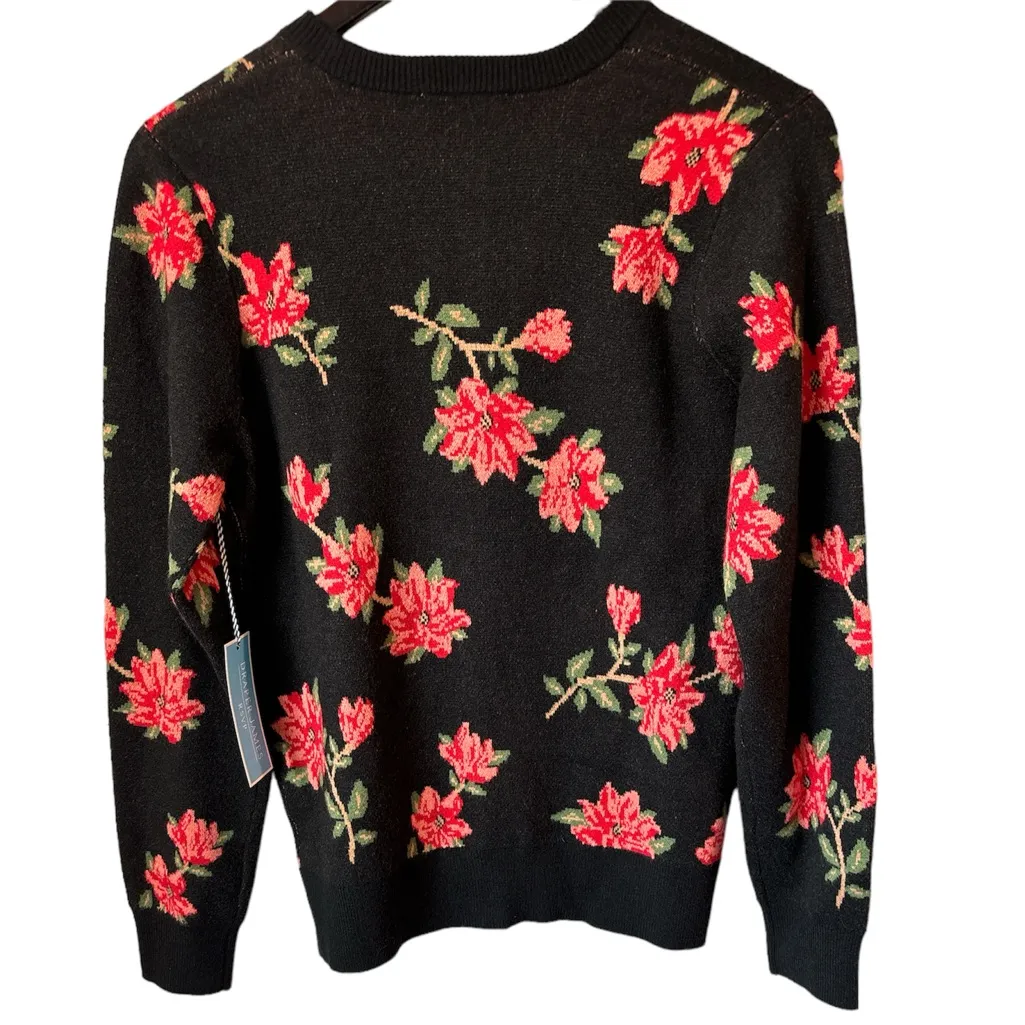 NEW! Draper James Rose Floral Cardigan Sweater Small Gardencore Cottagecore - Image 2