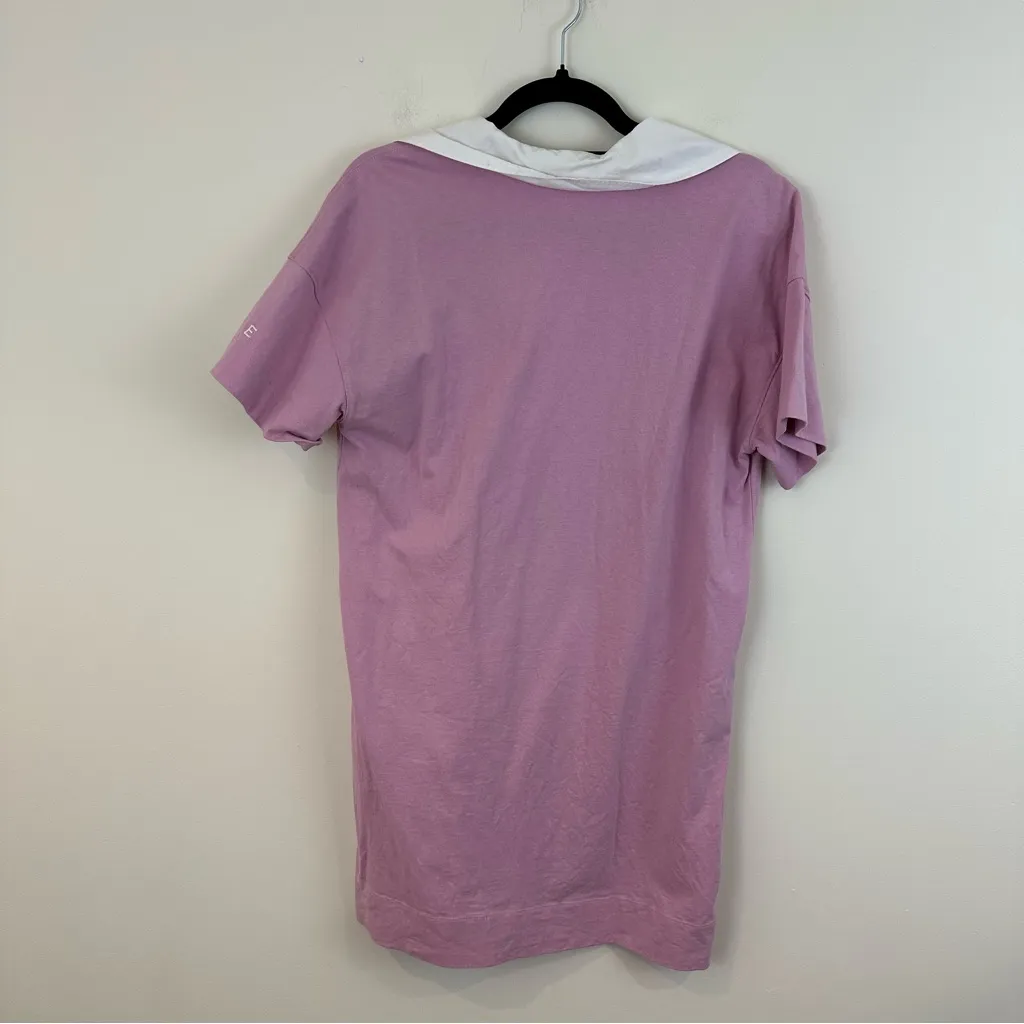 Everlane The Organic Cotton Polo Dress in Mauve Collared Size Medium - Image 6