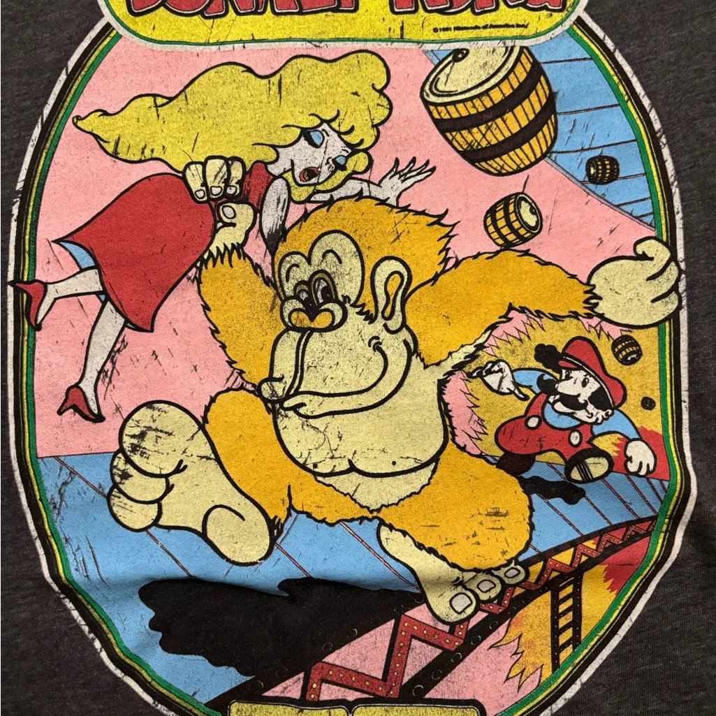 Nintendo Donkey Kong Adult T-Shirt - Charcoal Size L - Image 4