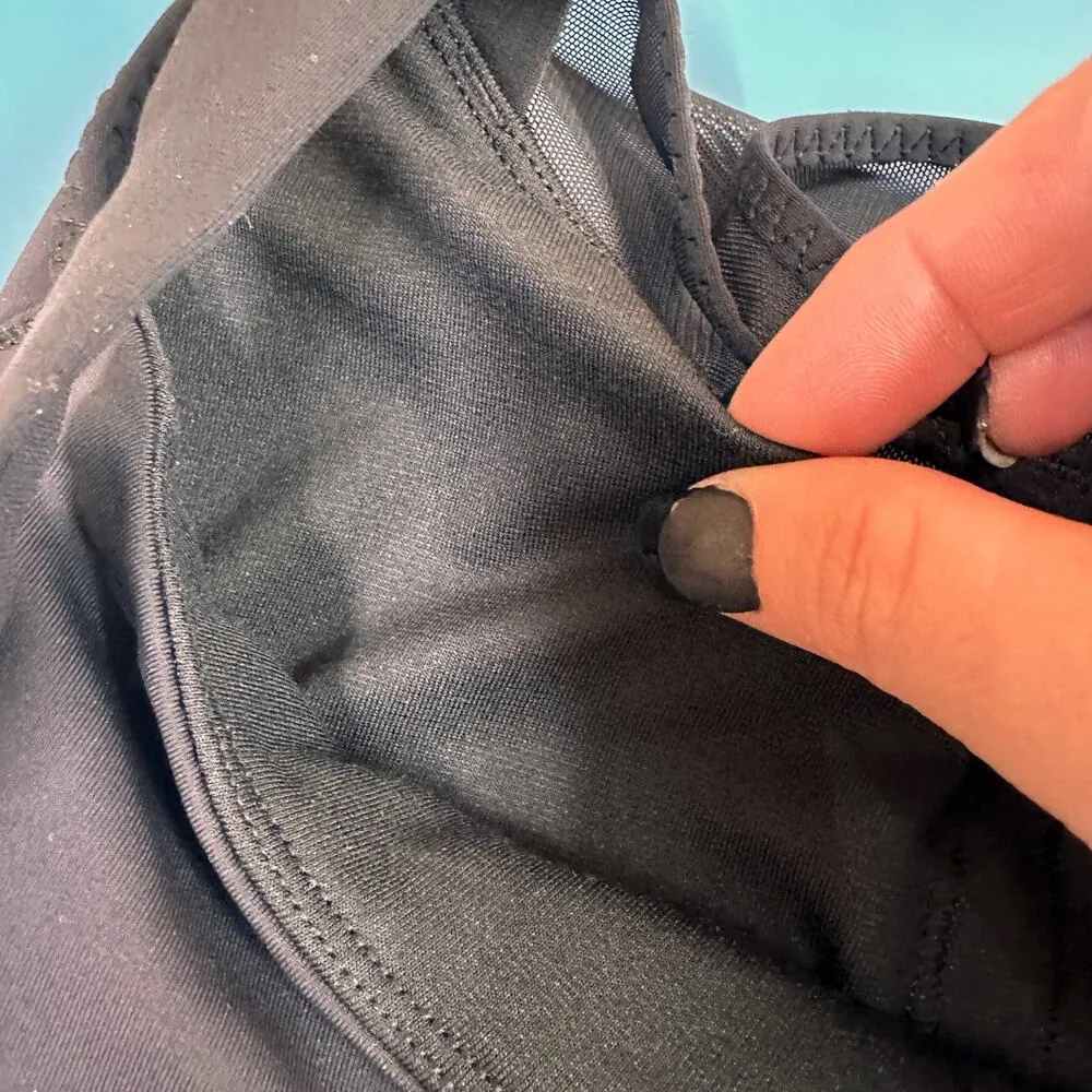 Lululemon Black Running In The City Mesh Halter Tank Size 4 - Image 3