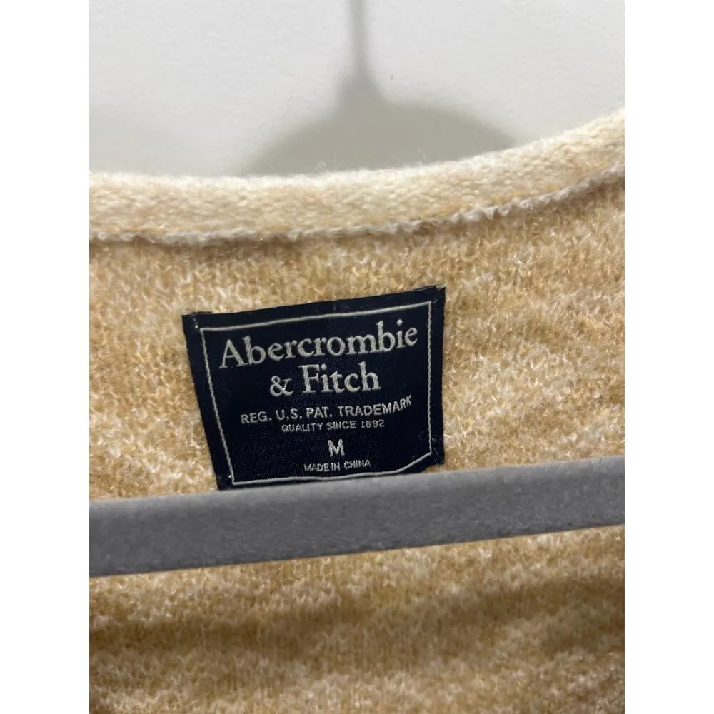 NWT Abercrombie & Fitch Eyelash Zebra Tan Print Sweater Sz M - Image 3