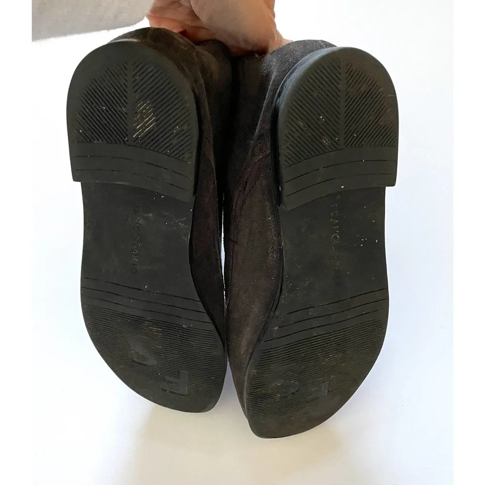 Suede Leather Bootie Boots Dark Gray Size 8 - Image 5