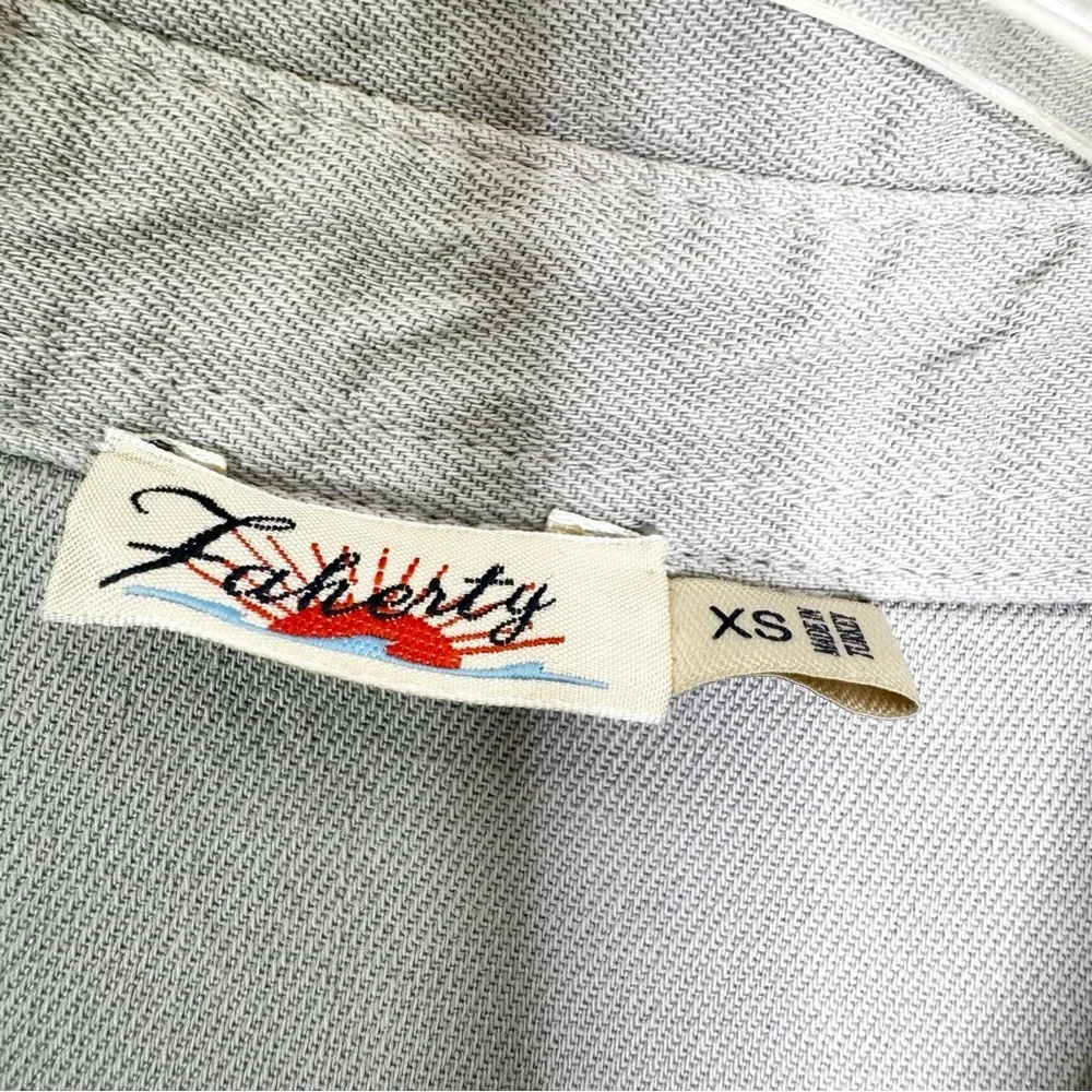 Faherty Linen Blend Arlie Utility Jumpsuit in Stone Size XS - Image 11