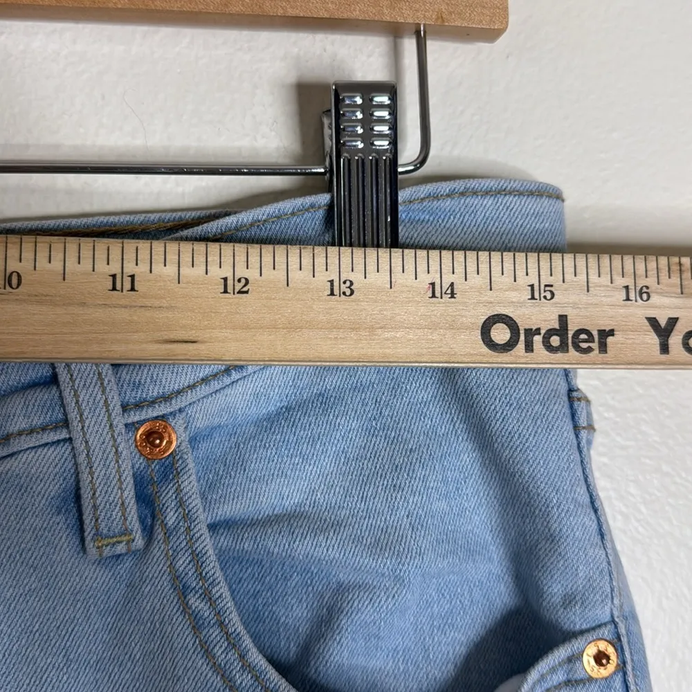 Levi's Blue ribcage straight ankle Jeans with Vintage-Inspired Style size 31x27 - Image 7