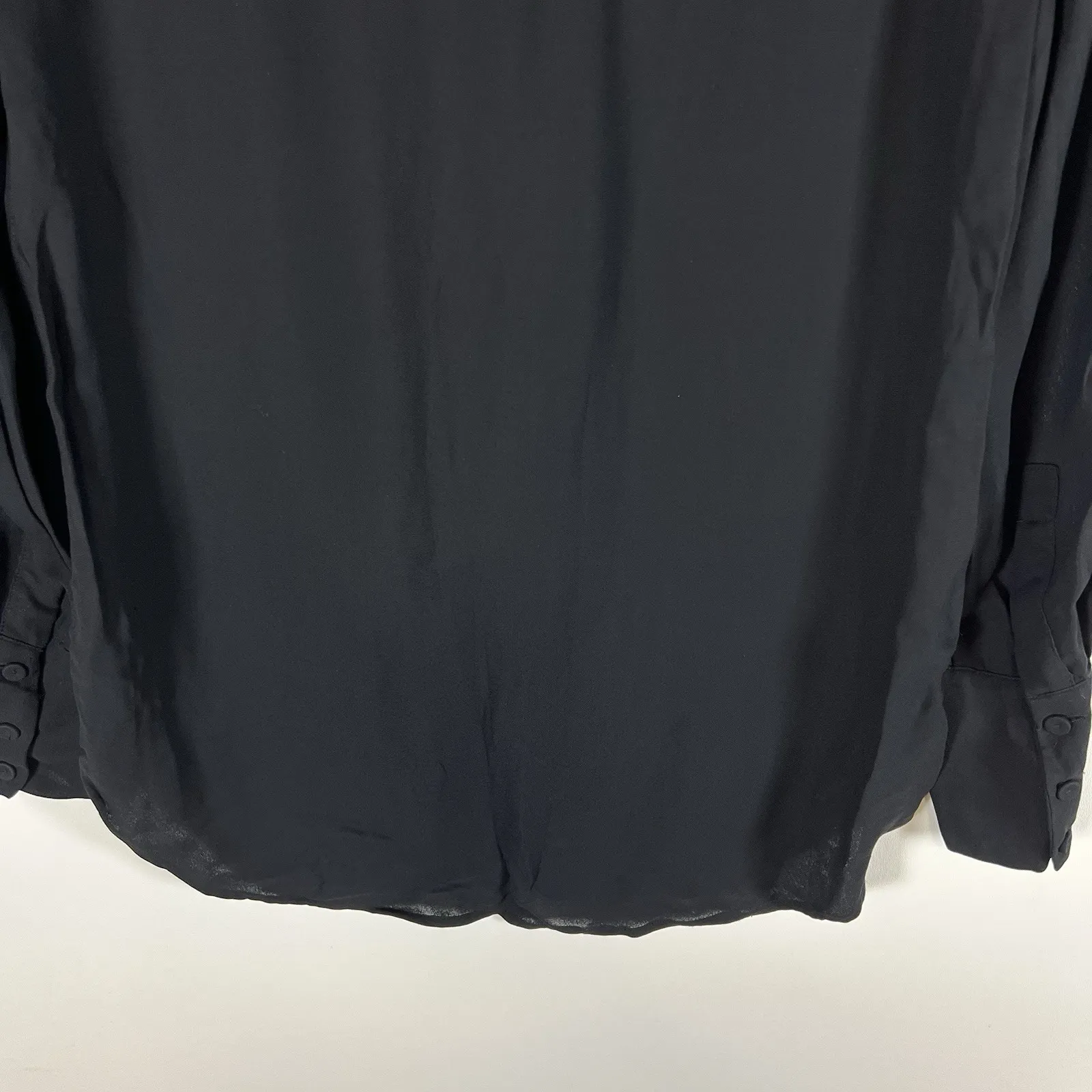 J.Crew Black‎ Long Sleeve Button Up Tunic Top Blouse Shirt Women's Size 4 career - Image 9