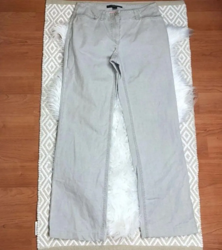 MaxMara Weekend Grey Bootcut Jeans 6 Cotton Gray - Image 5