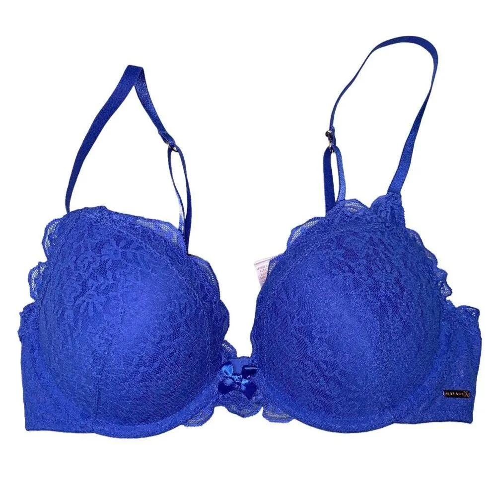 Savage X Fenty Womens Convertible Bra Lace Underwire Lightly Lined Blue 34C - Image 8
