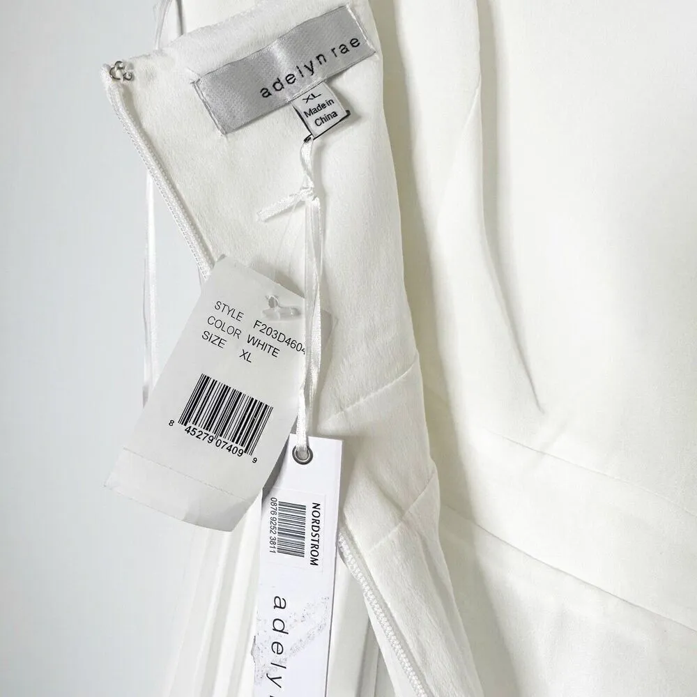 NWT Adelyn Rae Charli Pleated Midi Dress Women's White Size XL $168 - Image 5