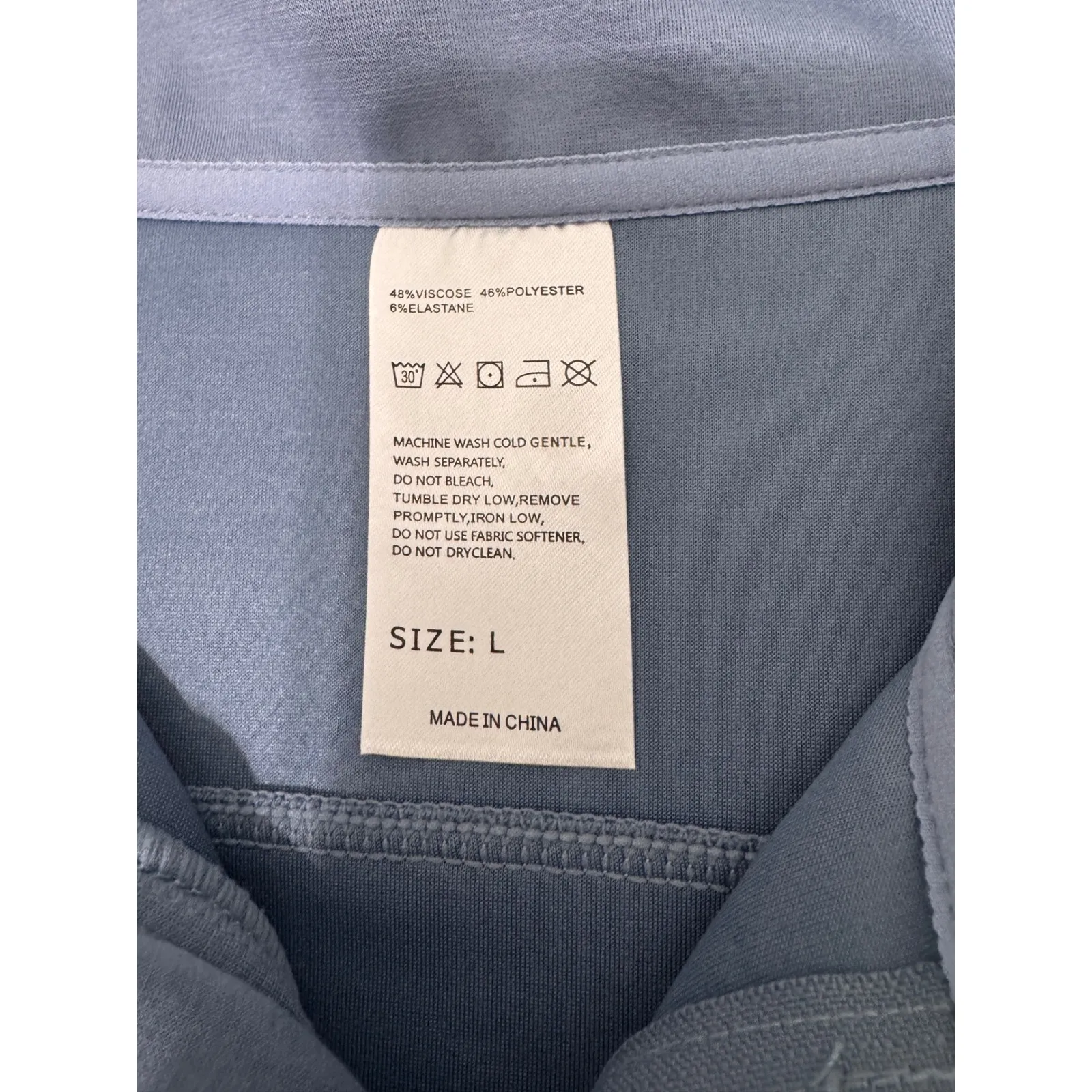 Women's Athletic Pullover Sweatshirt & Jogger Pants Set Blue Size L - Image 16