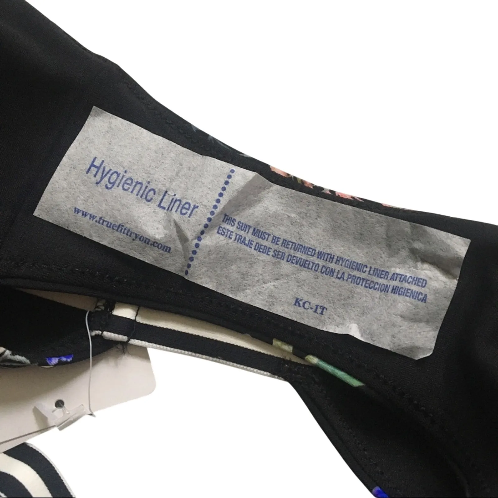 Athleta Gold Coast Low Rise Floral Banded Striped Bikini Bottoms Medium Black - Image 9