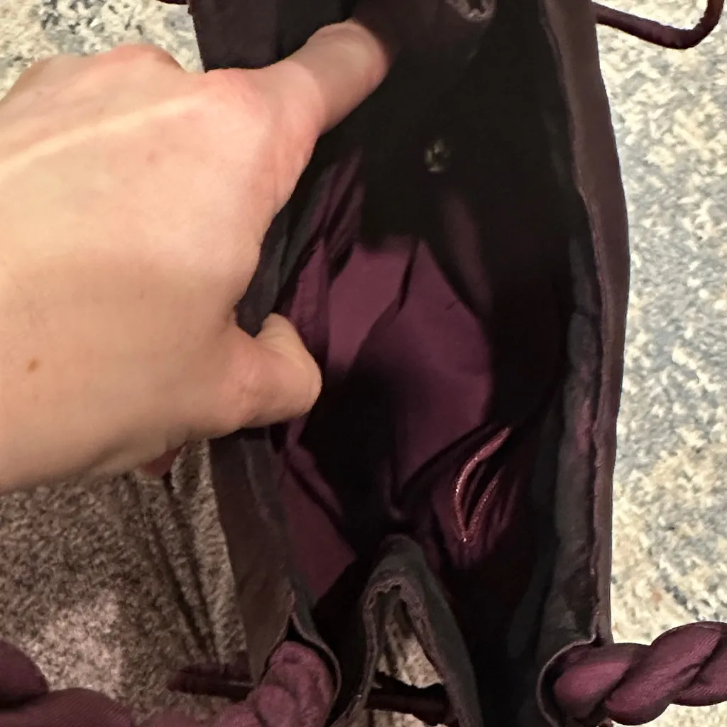 Funky vintage fabric purse Purple - Image 6