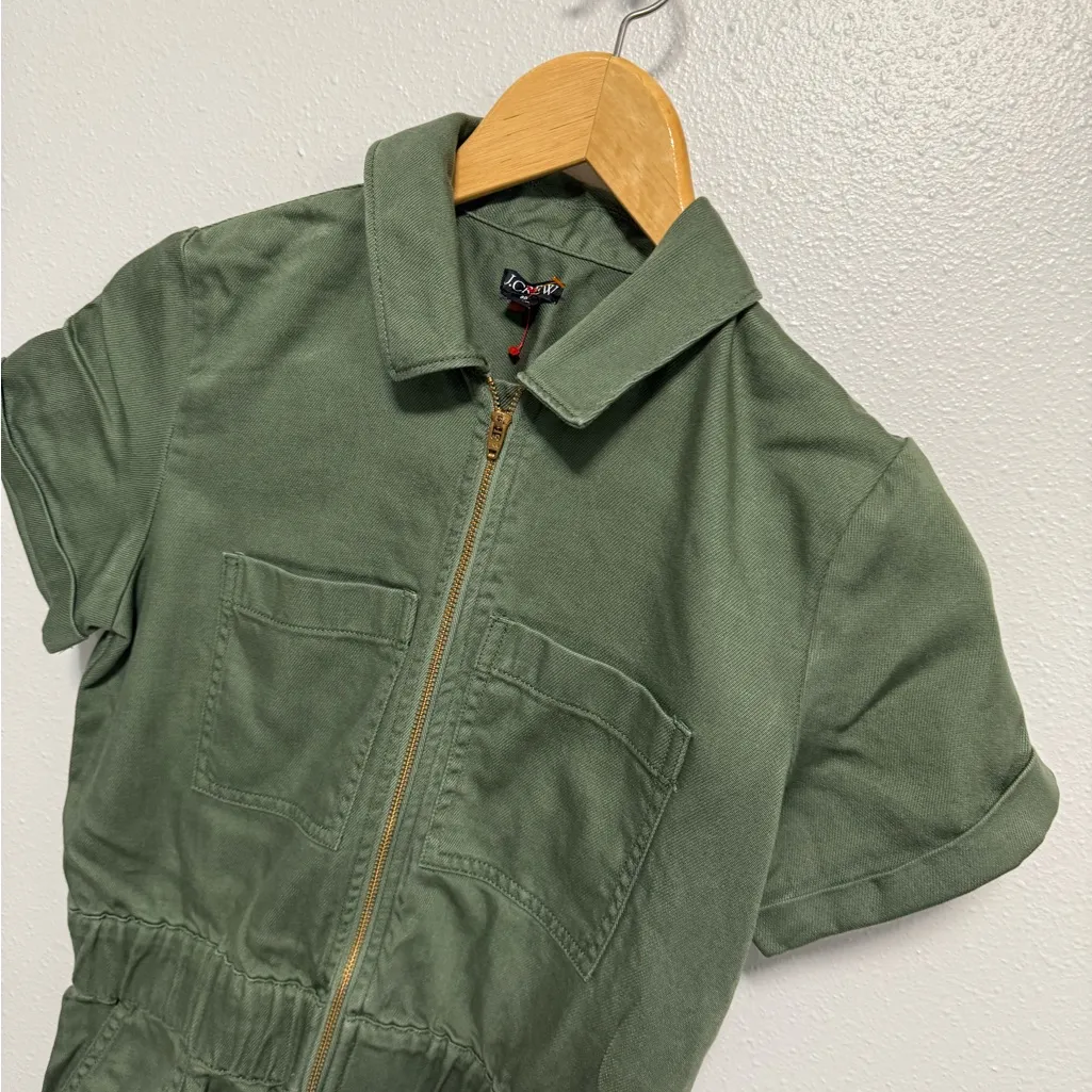 J.Crew Zip Up Front Utility Mini Dress Size 00 - Image 3