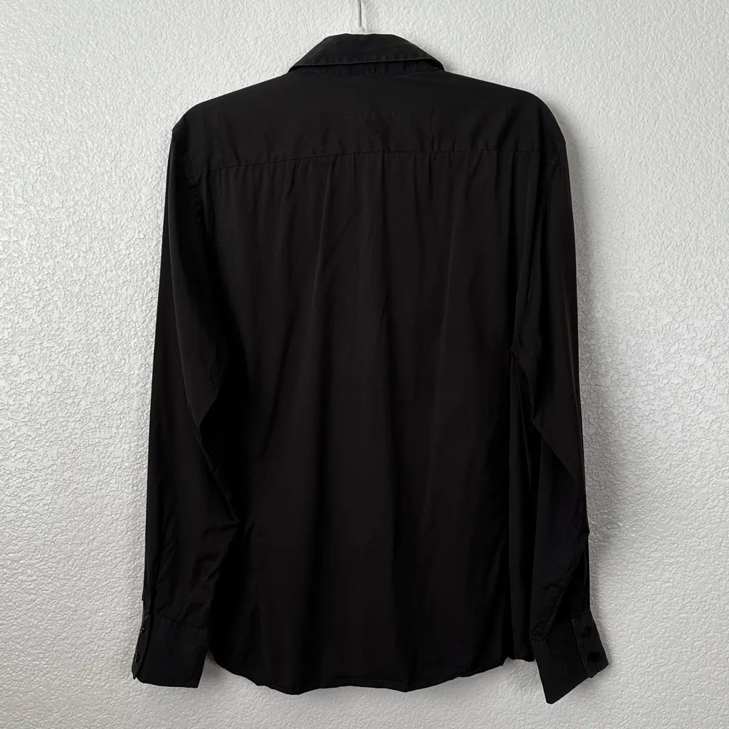 Mark Shale Cotton Blend Made in Italy Brown Button Down Women's Shirt, Size 16 - Image 5