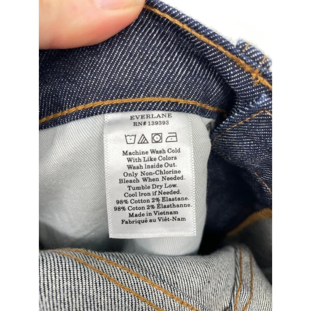 Everlane Jeans Womens 25 Skinny Ankle Crop Mid Rise Dark Indigo Stretch NEW - Image 7