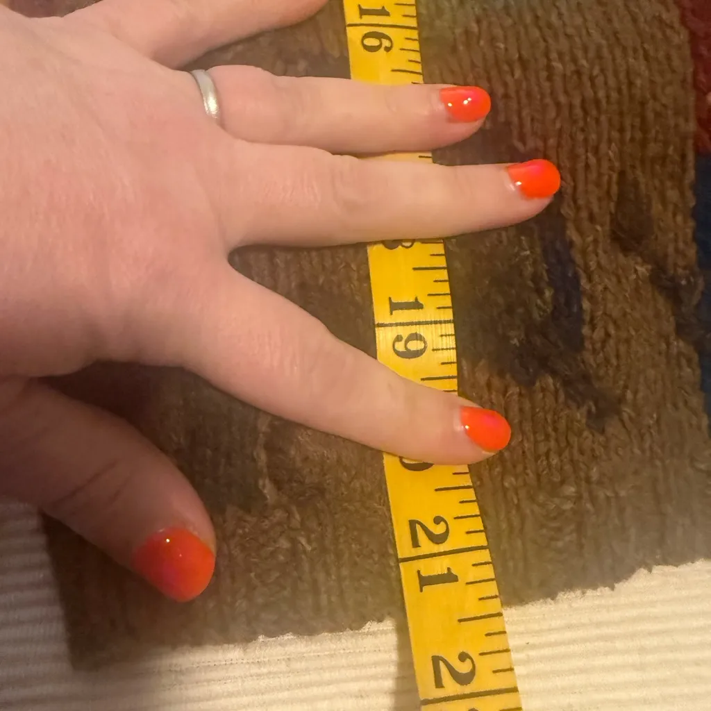 Robert Scott Wool/Silk Blend Red and Blue Cardigan Sweater Medium - Image 6