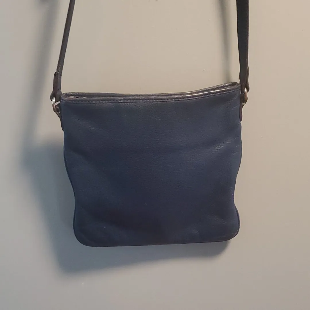 Ralph Lauren Blue Leather Crossbody - Image 4