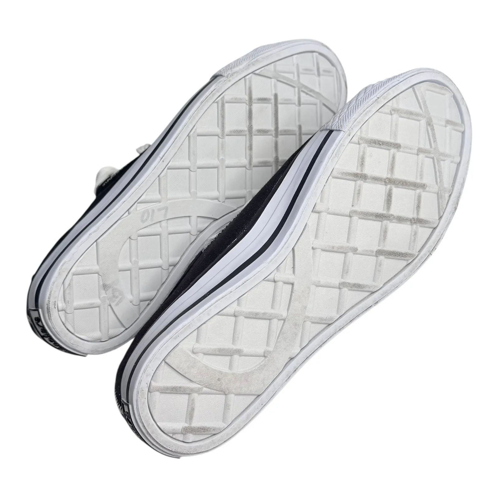 Skechers Cali Low Top Canvas Sneaker Metal Studded Women Lace Up Shoe 7.5 Black - Image 7