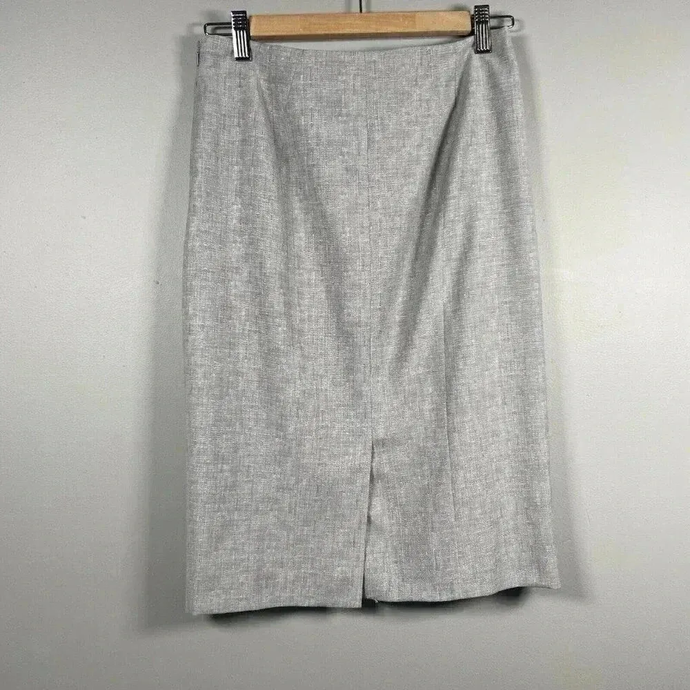 Reiss Gray Wool Blend Pencil Skirt Size 2 Classic Business Casual‎ Minimalist - Image 4