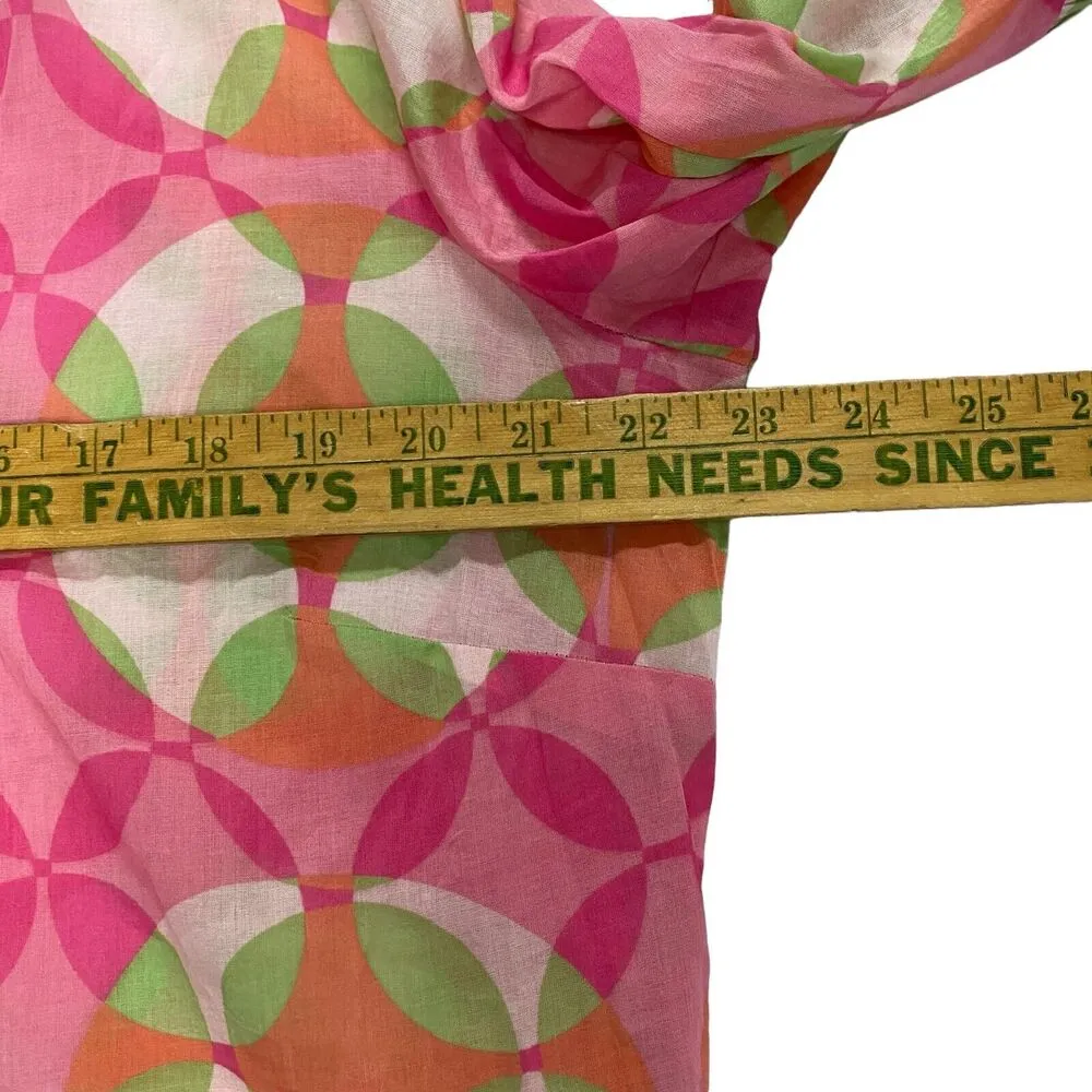 NWT New York & Company 3/4 Bell Sleeve Pink Blouse Scoop Neck Size XL Cotton - Image 3