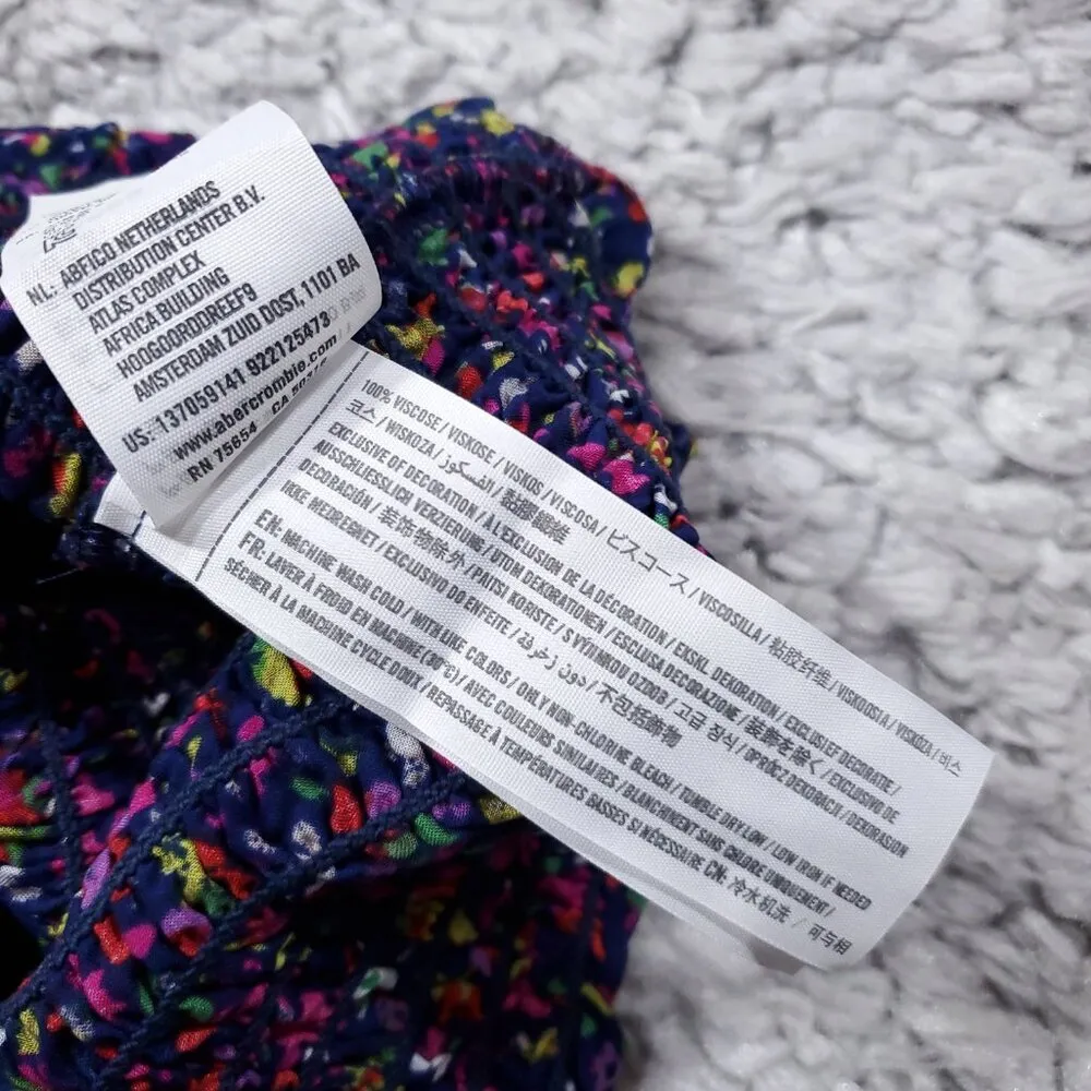 Abercrombie Multicolor Pink Floral Tube Bandeau Top Cropped Strapless Size XS - Image 4