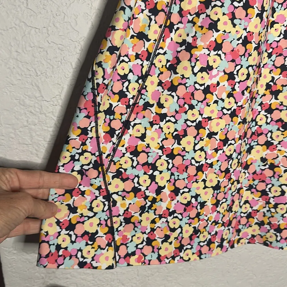 Athleta Ace Tennis Dress Floral 1/4 Zip Mesh Ball Pocket Sporty Prep Preppy - Image 6