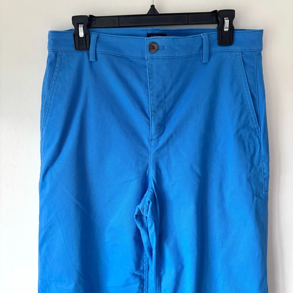 J. Crew Wide Leg Chino Pant Sail Blue High Waist Trouser - Image 4