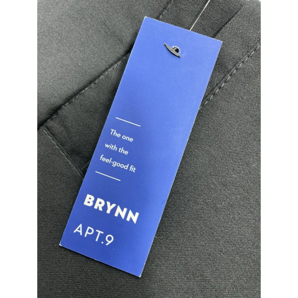 Womans Apt 9 Brynn Pullon Casual Pants 24 W Black Straight Midrise NWT - Image 5