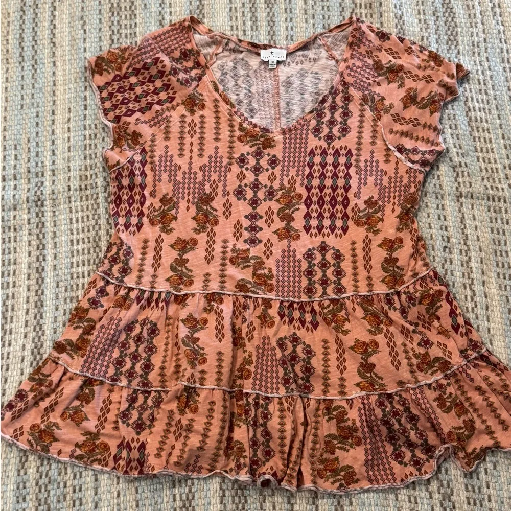 True Craft Knit Peasant/Bohemian Blouse, Size 1X. - Image 5