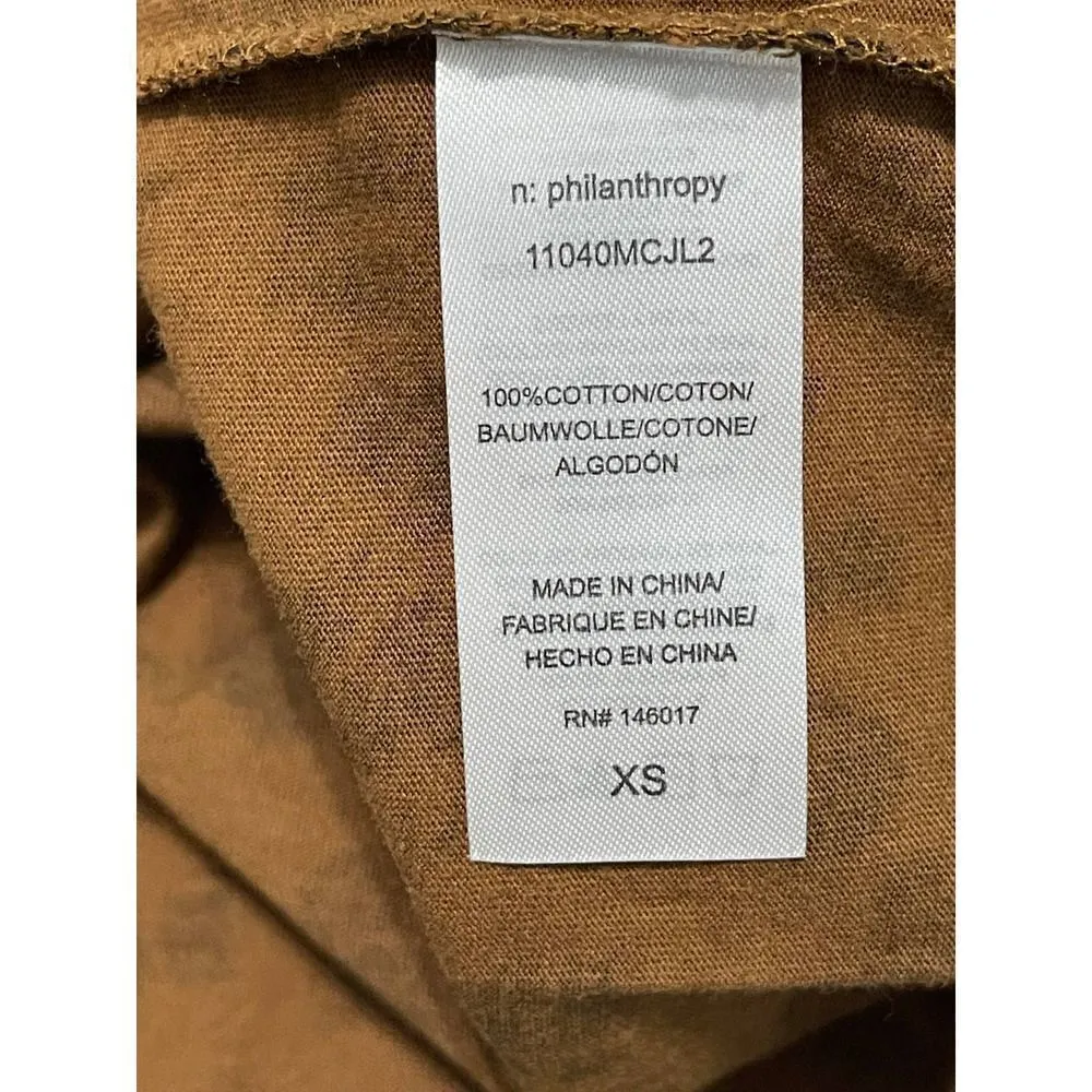 n:PHILANTHROPY Jigsaw BFF T-Shirt Leopard‎ Animal Print Brown Black XS - Image 8