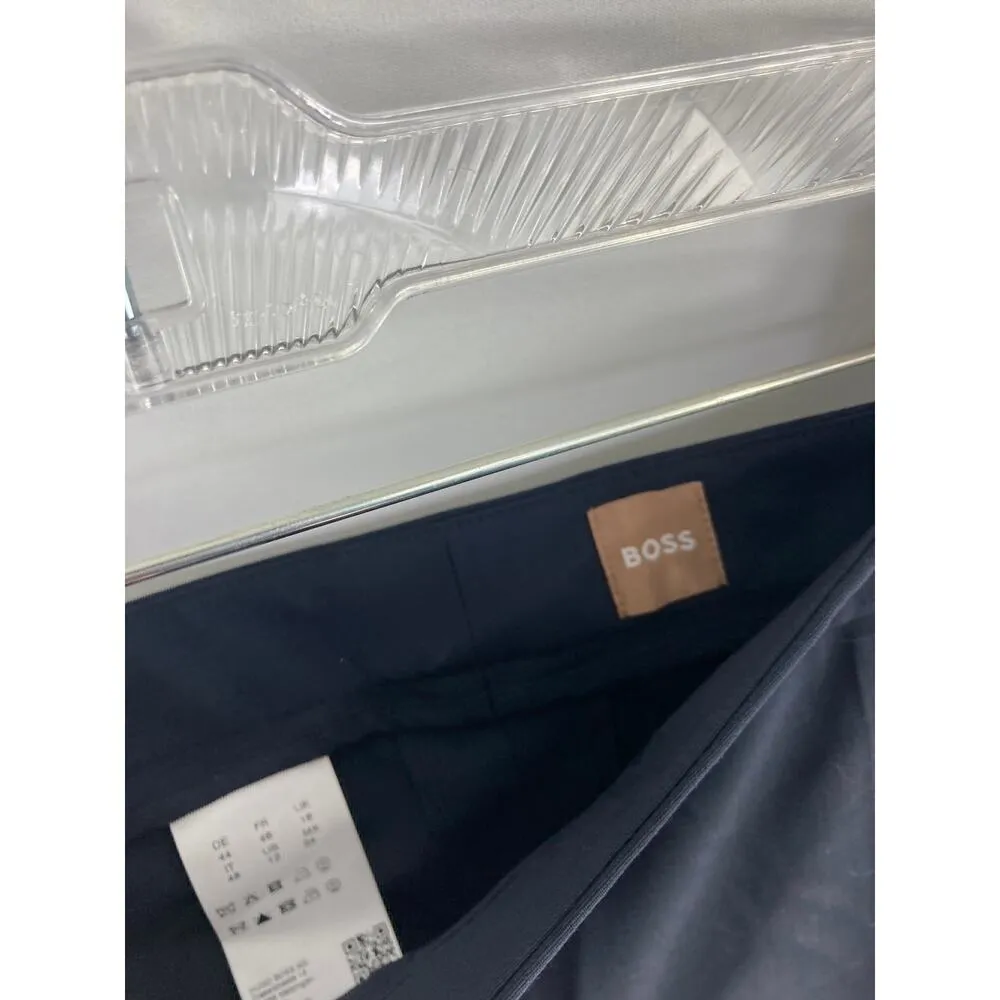 Hugo Boss Wool Navy Blue Side Zip Dress Pants Size US 12 - Image 2