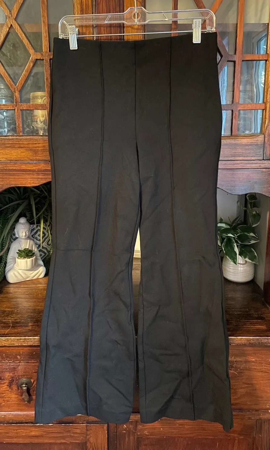 Boden Black Crop Flare Leg Trousers Women's US 6R High Waist Career Casual Size 6 - Image 1