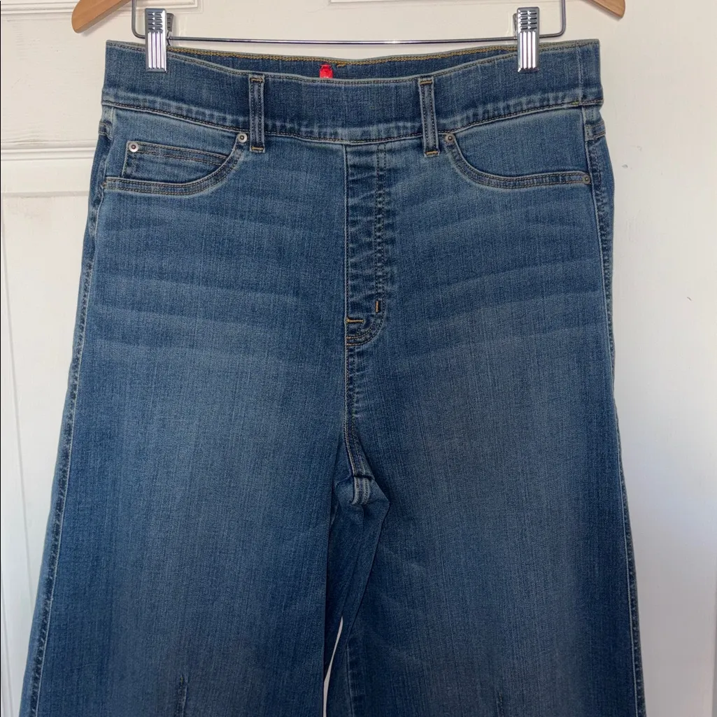 SPANX Seamed Front Wide Leg Jean in Vintage Indigo Blue Size L - Image 7