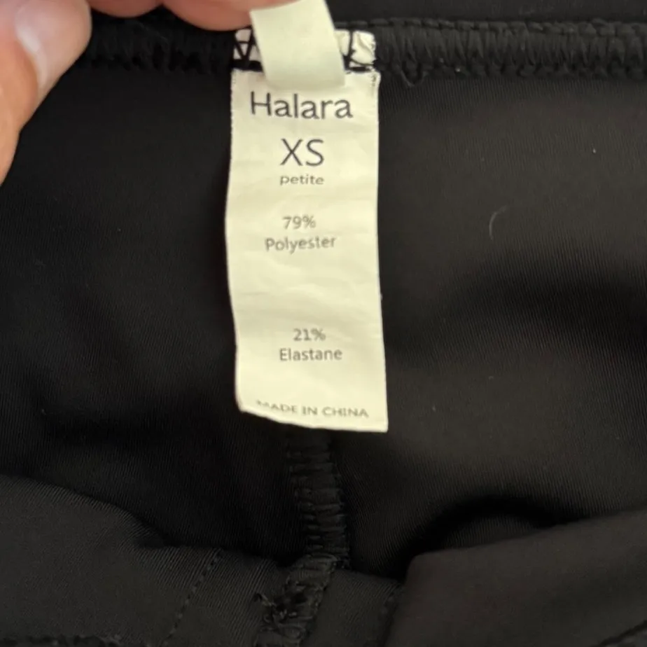 Halara Wide Leg Dress Pants Button Up High Waist Black XSP - Image 4