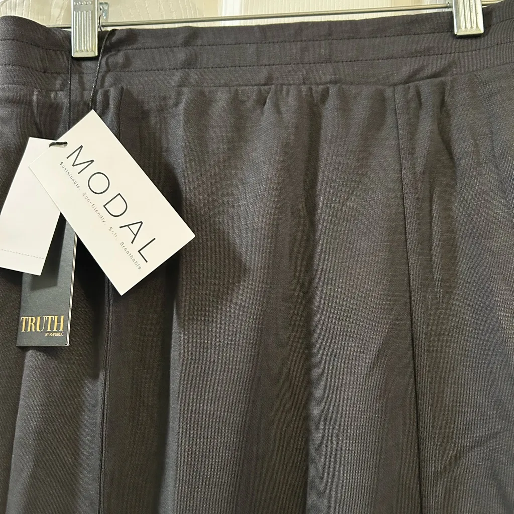 Truth by Republic charcoal grey midi Pencil Skirt Black Size XS - Image 3