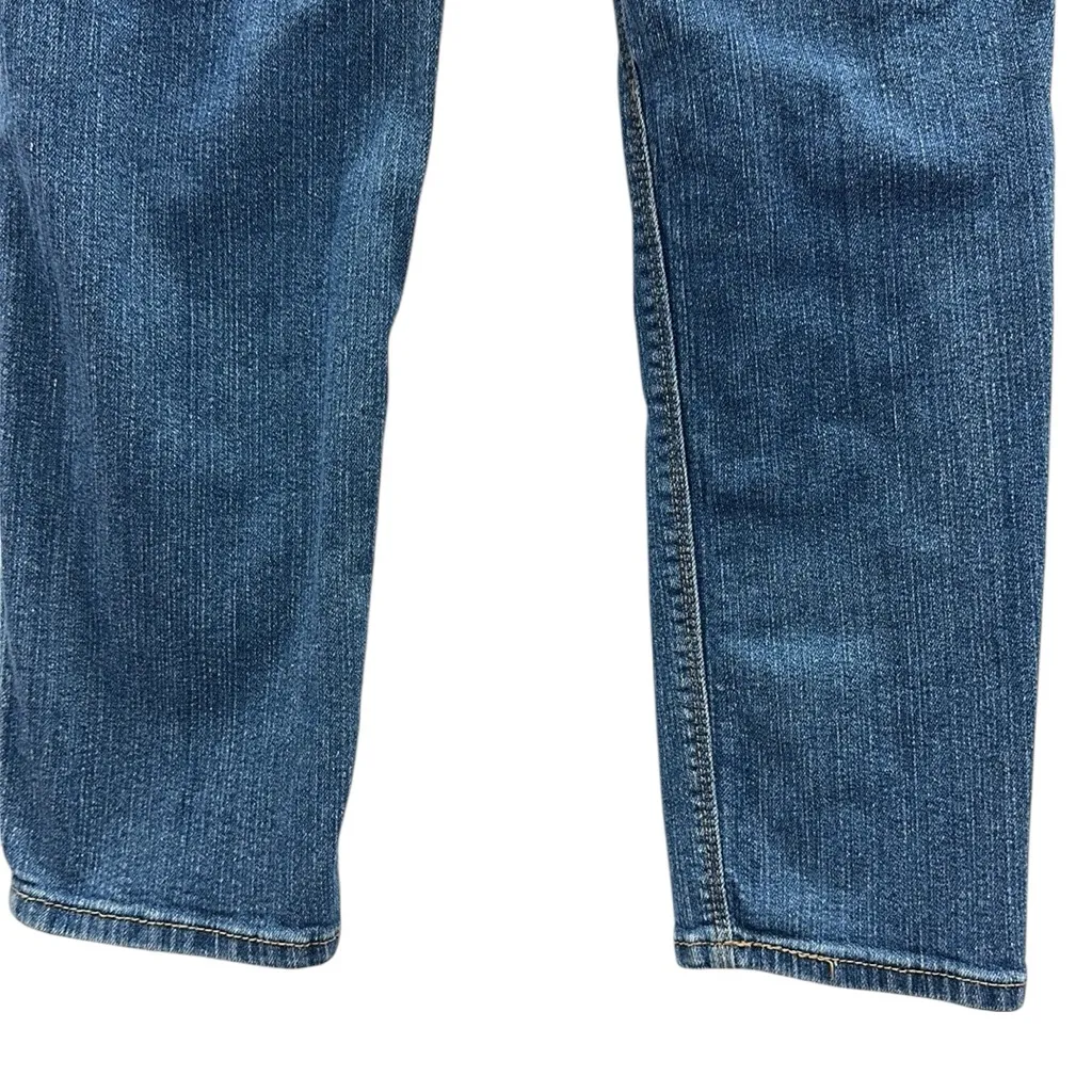 Nobo Button Fly Mid Rise Relaxed Skinny Destroyed Stretch Denim Blue Jeans 13 - Image 7