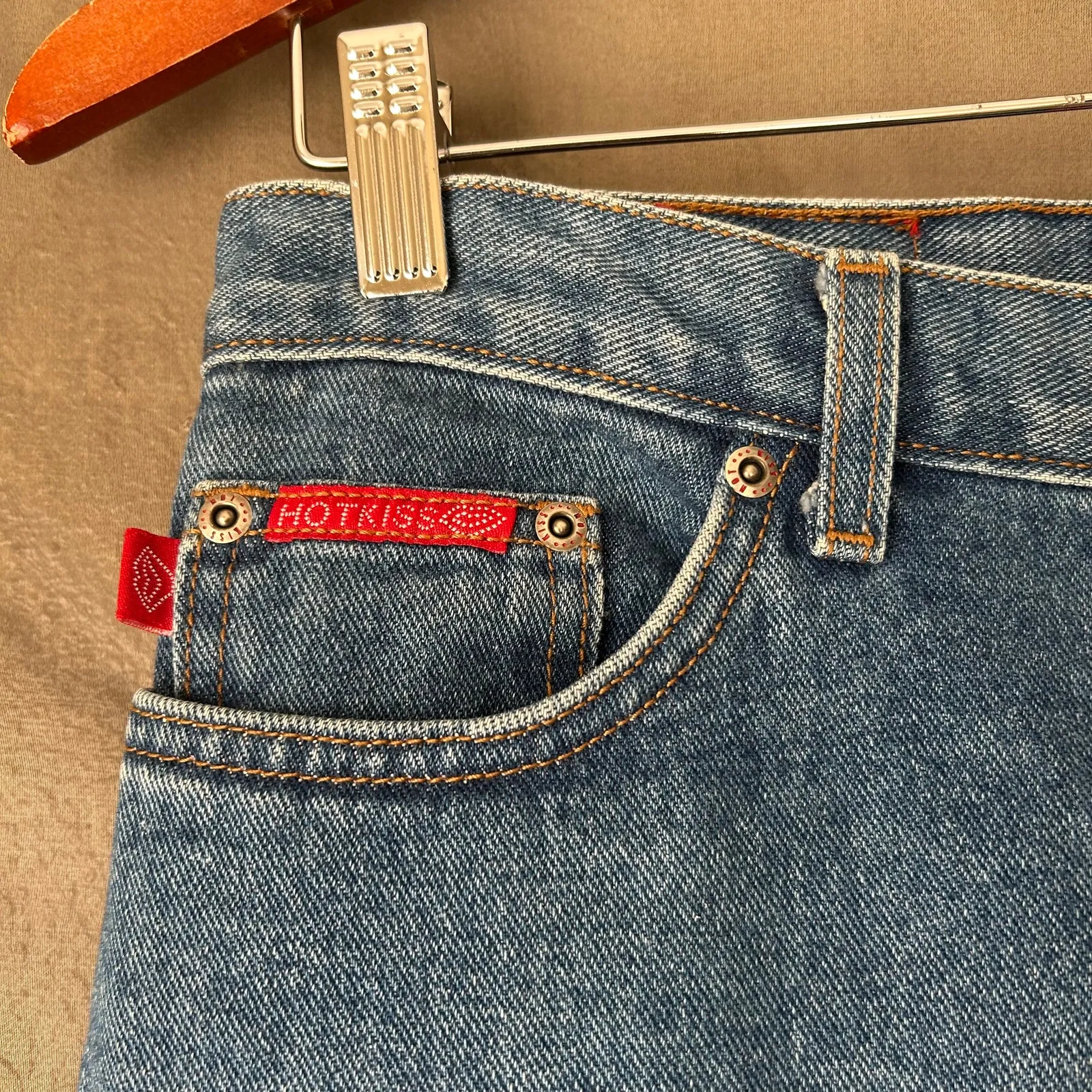 Hot Kiss Y2k Denim Skirt Size 9 - Image 5