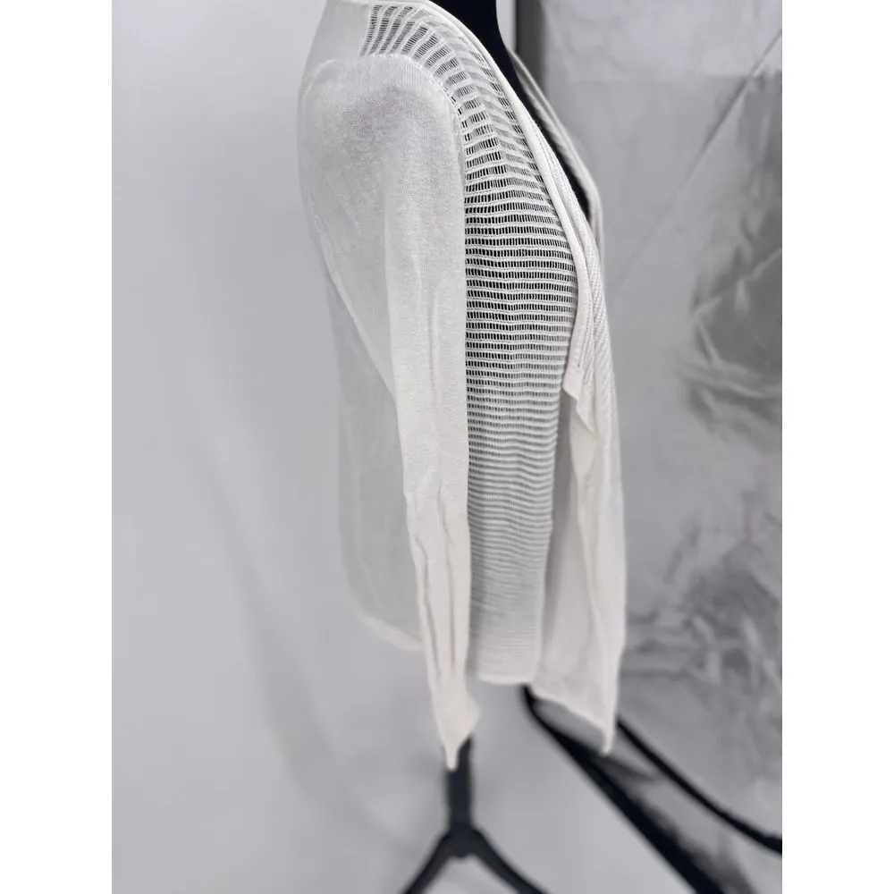 Sonoma Open Knit Cardigan Lightweight Duster Sweater Cover‎ Up White Size S - Image 2