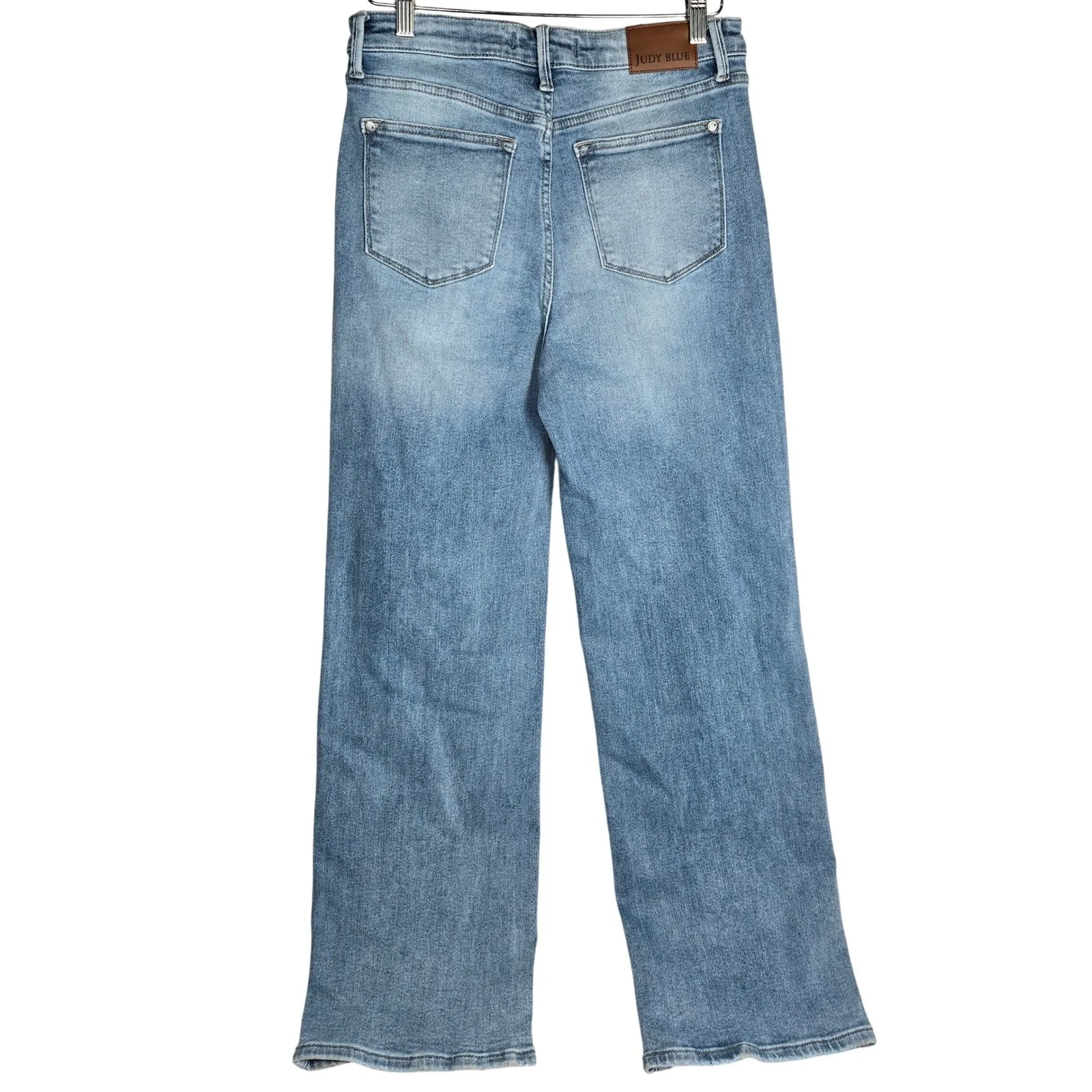 Judy Blue Front Yoke Retro Wide Fit Jeans Light Wash Denim Women's 9 29 JB88673 - Image 2